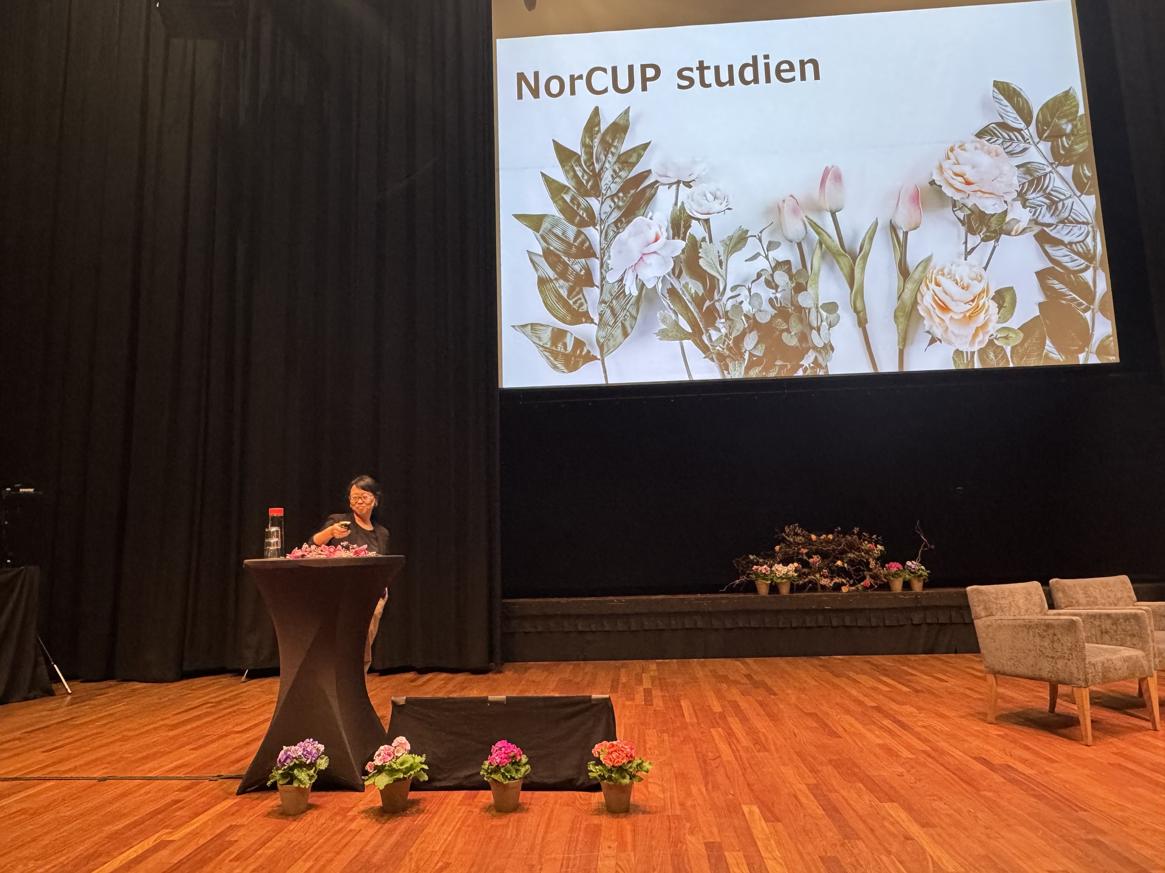 En person som står ved en talerstol