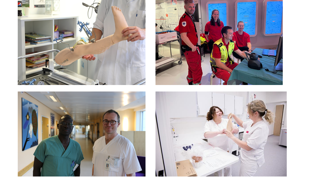 En collage av mennesker i et rom