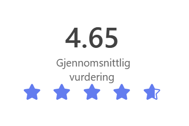 Visuell framstilling av stjernene fra evalueringen