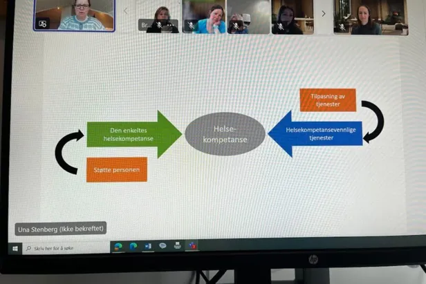 En dataskjerm med en nettside