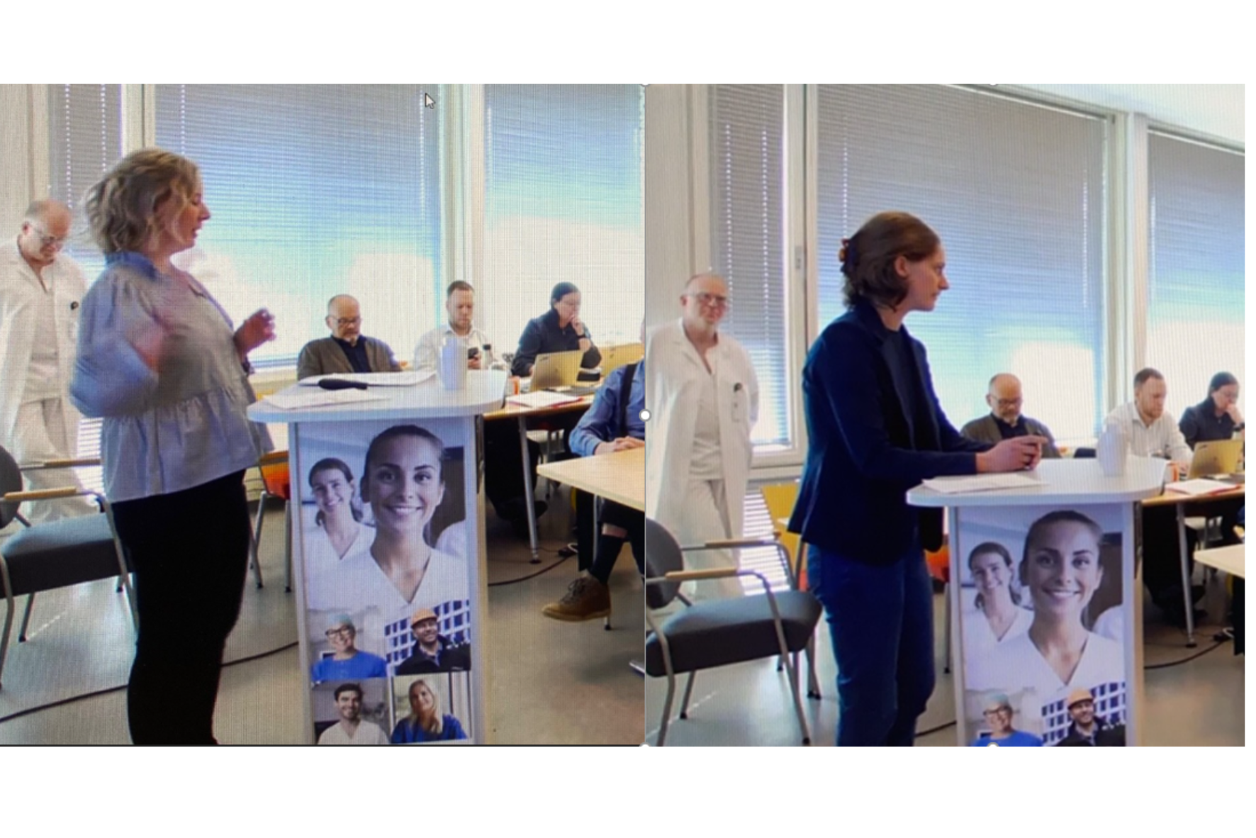 En gruppe personer i et møte