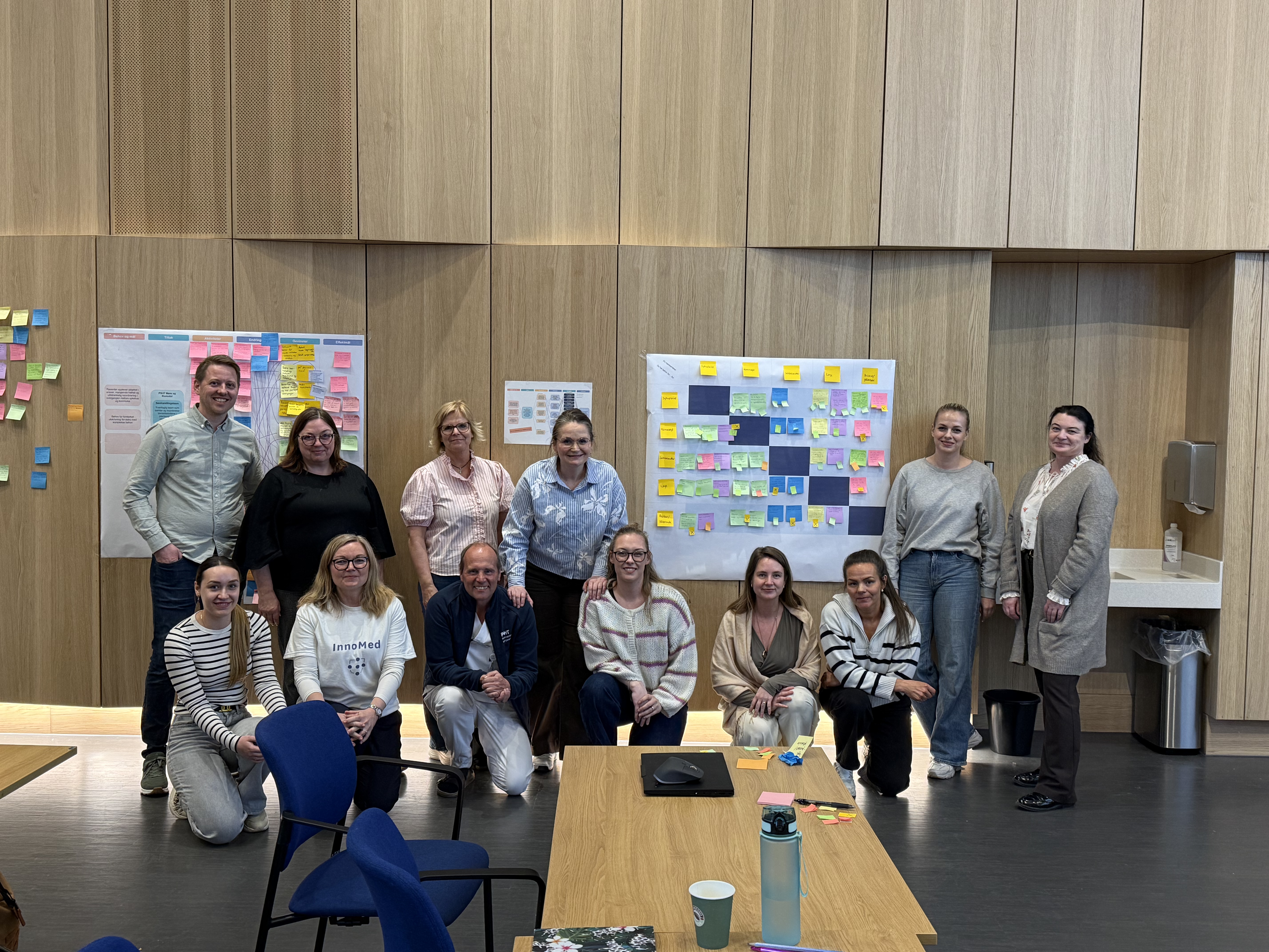 Oppstilt gruppebilde med representantar frå PSHT, InnoMed og Helseinnovasjonssenteret.