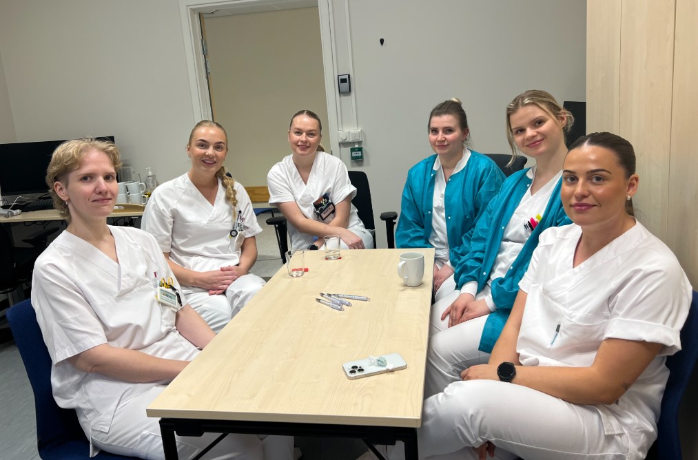 En gruppe mennesker som sitter rundt et bord