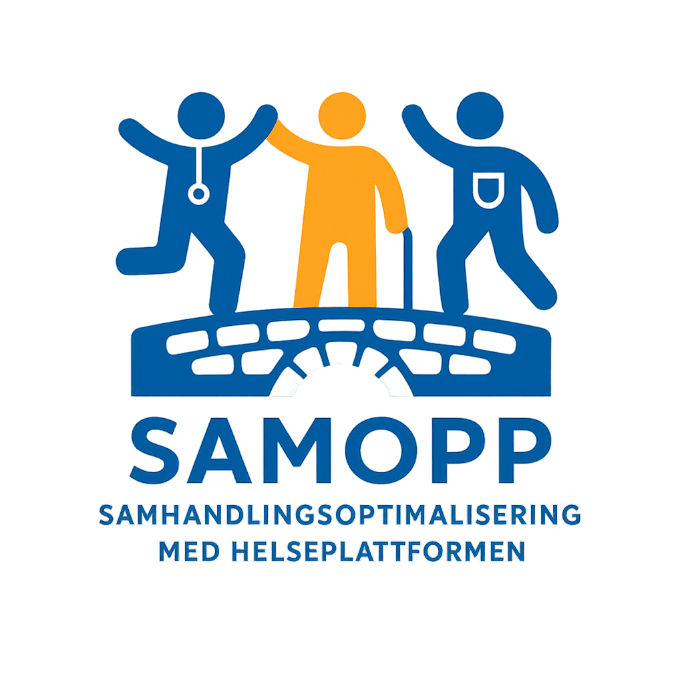 Menneskefigurer som hopper over en bro sammen