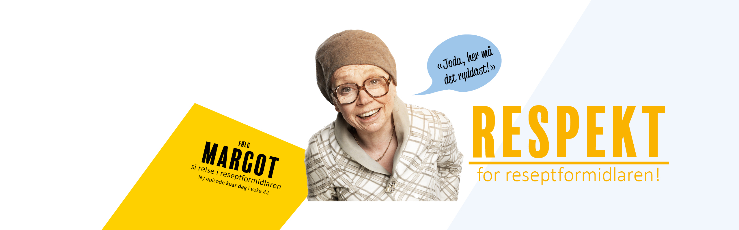 Margot si reise i reseptformidlaren. 