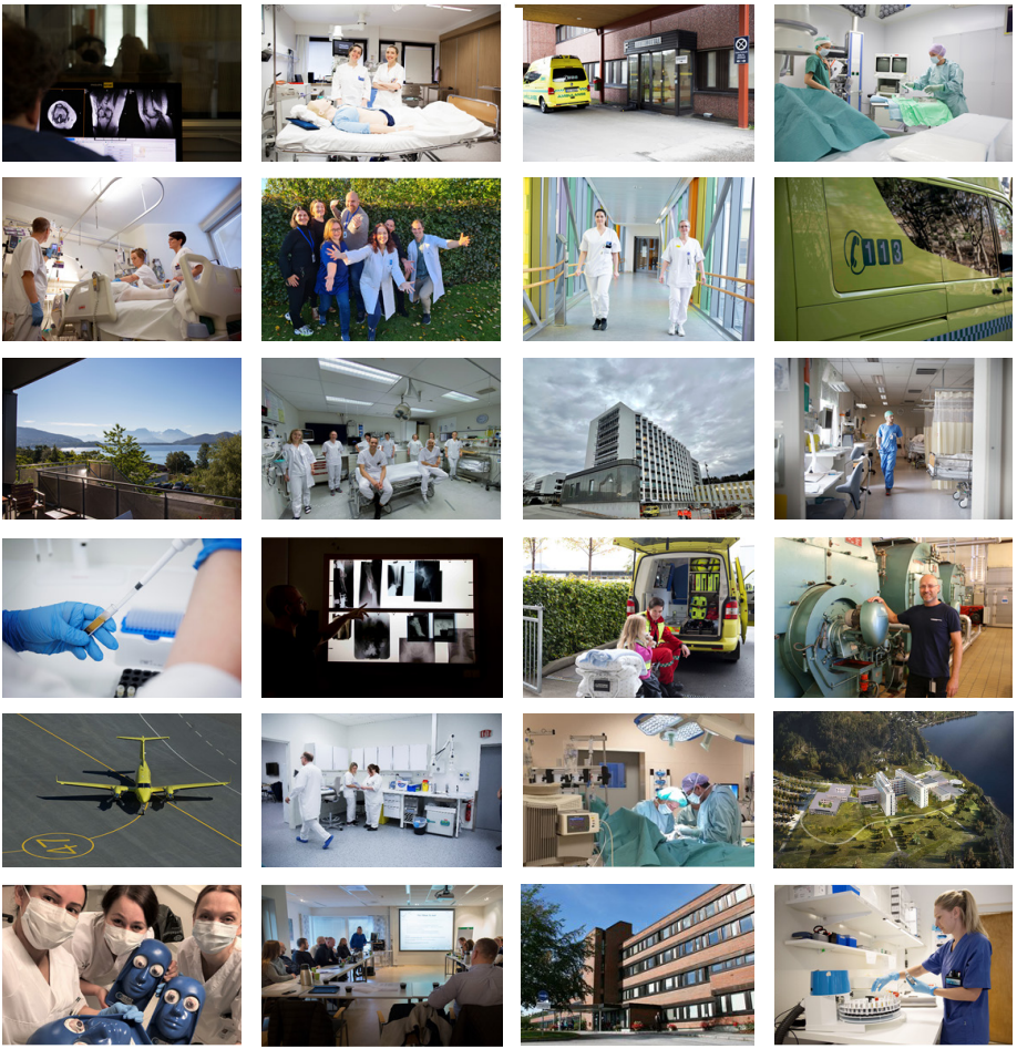 Bildekolasj frå Helse Møre og Romsdal