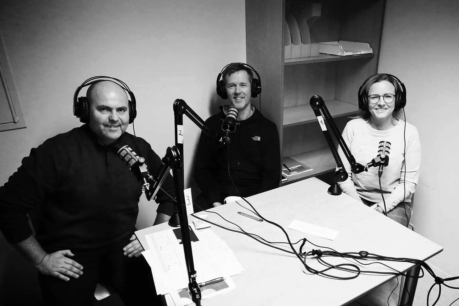 Programleiar Jim Hansen, innovasjonsrådgivar Christer Jensen og prosjektleiar Kathrin Enebakk