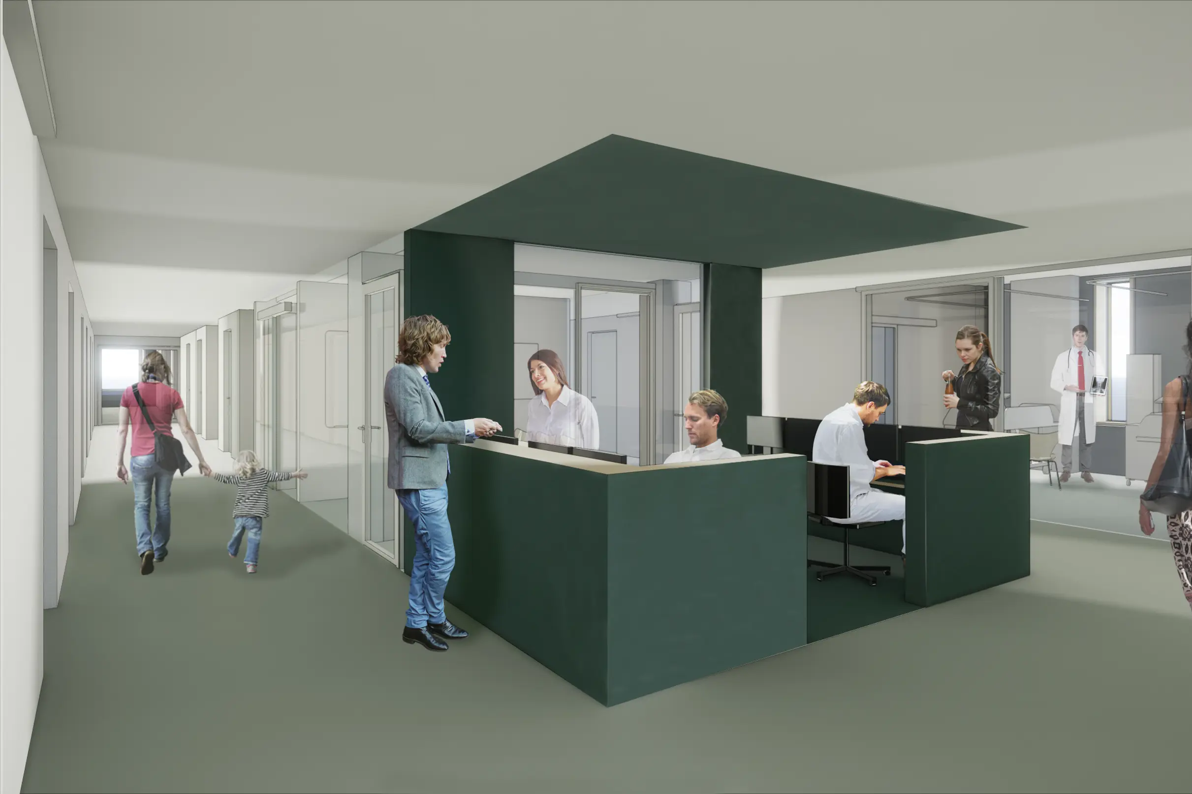 En gruppe mennesker i et rom