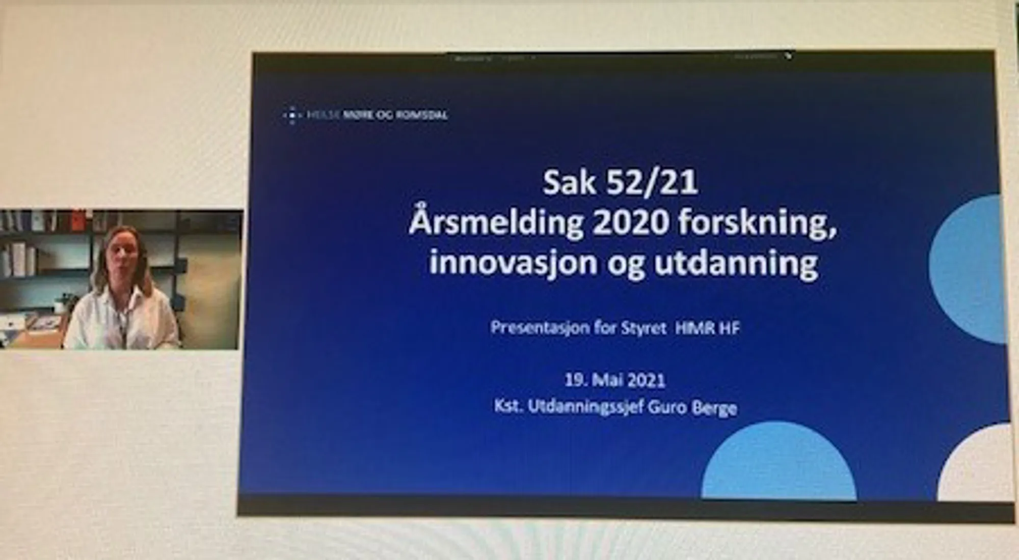Årsmelding for forsking og innovasjon  i styret 