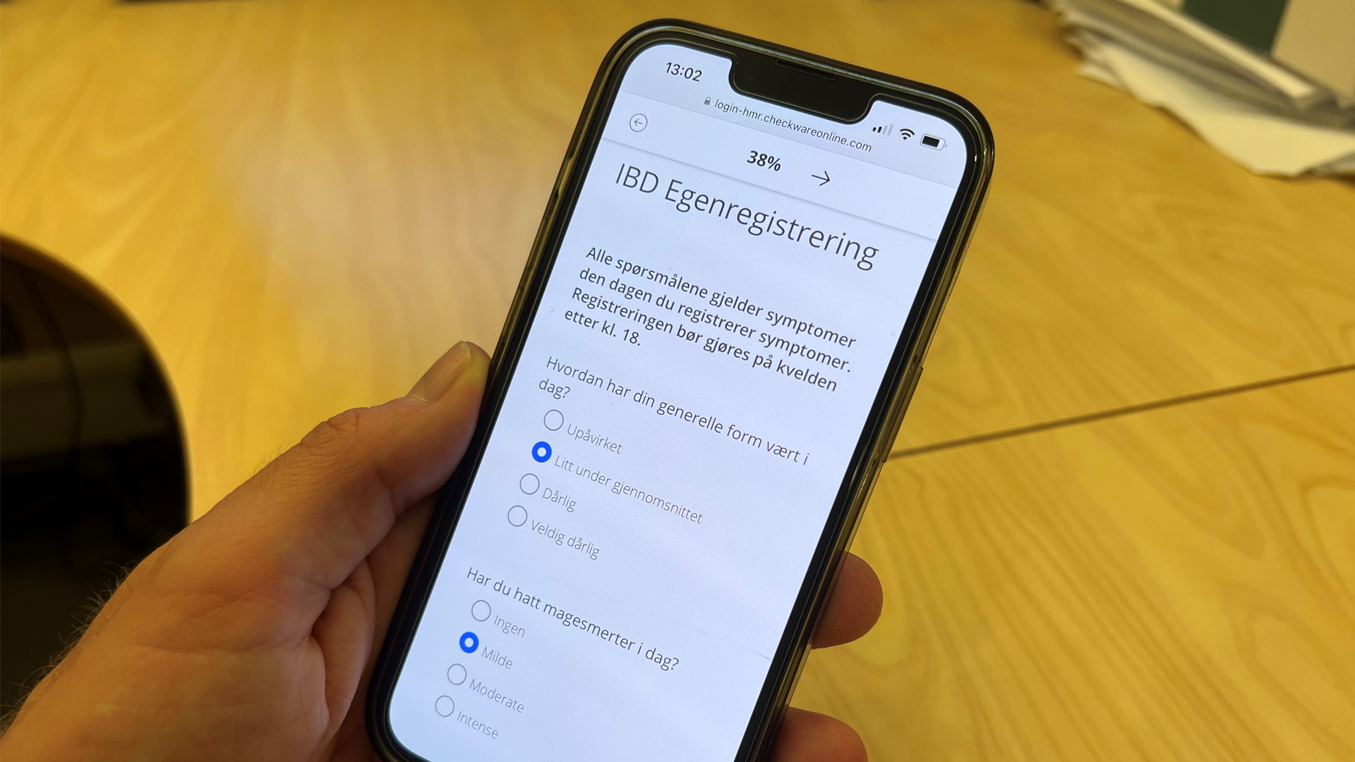 Digital egenregistrerings-app for behovsstyrt IBD-oppfølging