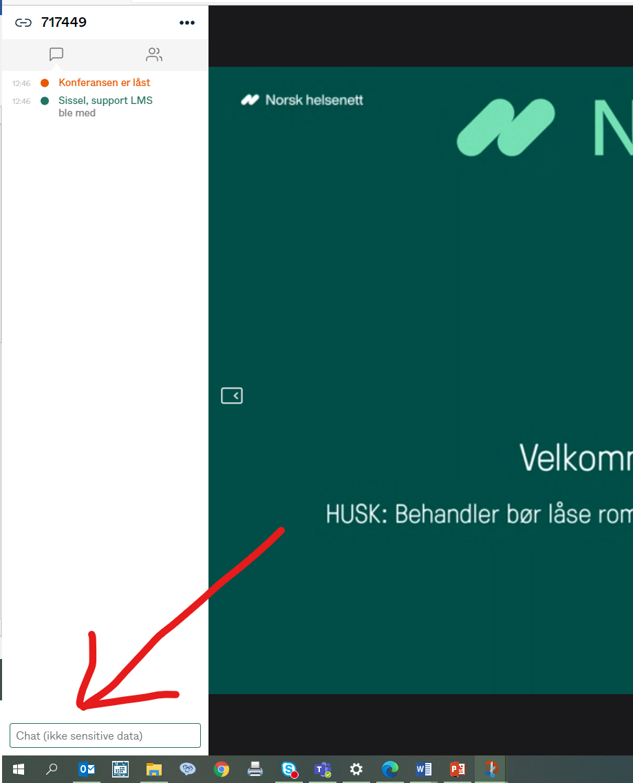 Chat og sidepanel i JOIN