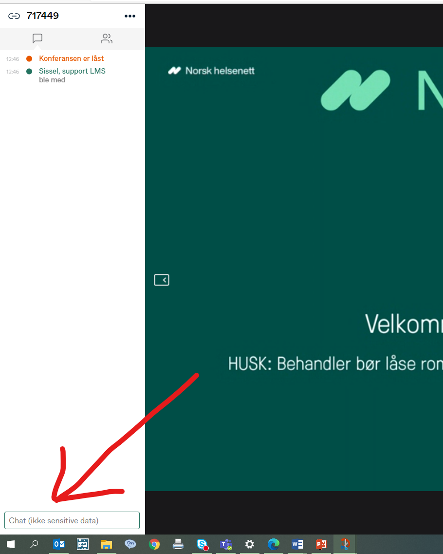 Chat og sidepanel i JOIN