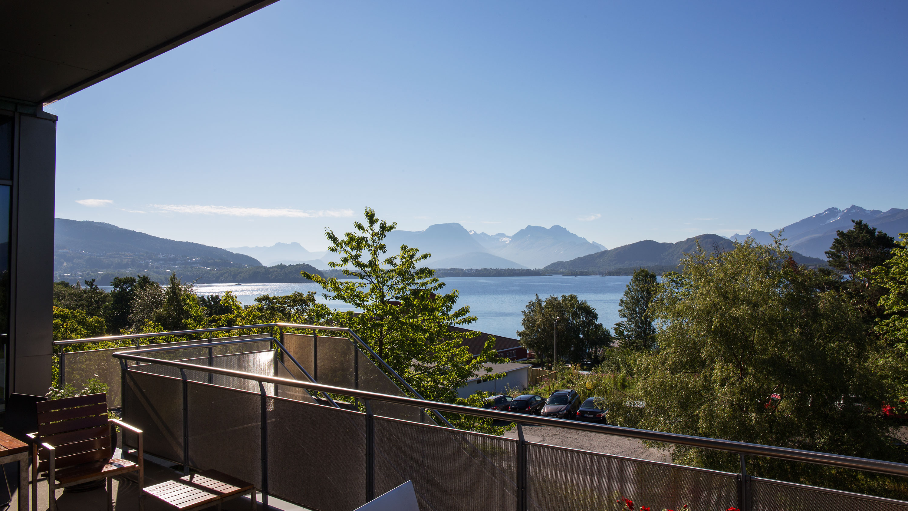 Utsikt frå stova på sengepost for kreft og blodsjukdommar